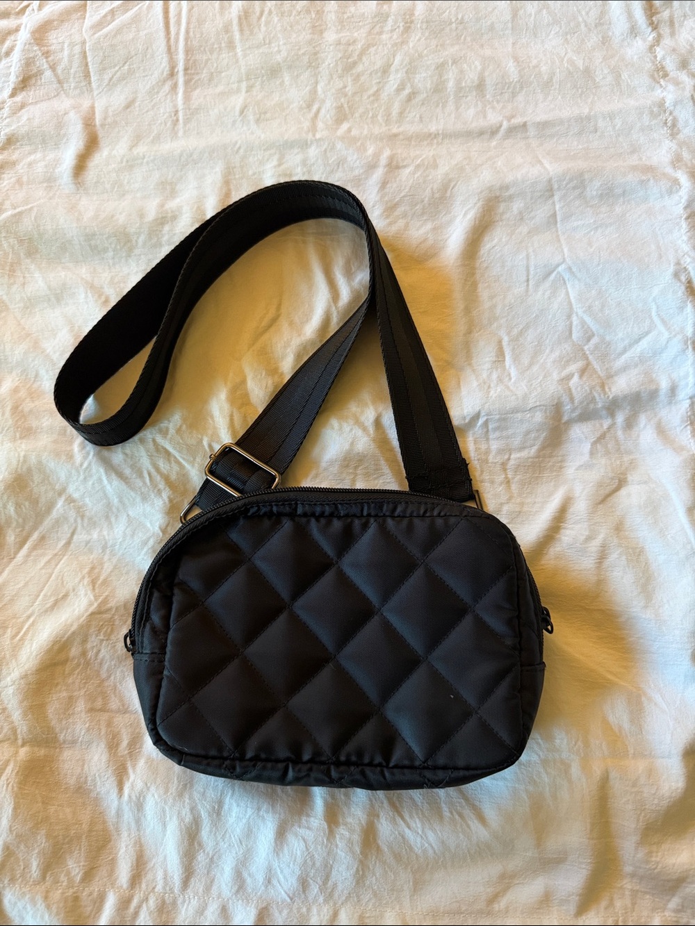 Quilted Crossbody Bag - Black -  Haute Shore Brand